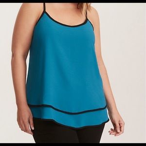 Torrid turquoise blouse cami size 2